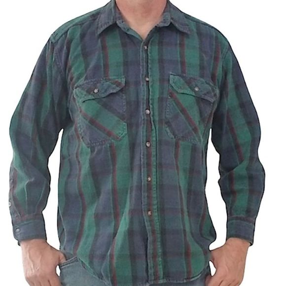Men’s Woolrich Cotton Flannel Shirt sz XL - Picture 1 of 6